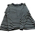 Old Navy Black and White Striped Long Sleeve Tee Shirt‎ Crew Neck Womens Top