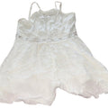 SHEIN White Lace Trim Jumpsuit Womens Medium Excellent Elegant Summer One Piece