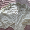 Cream Western‎ Snap Front Utility Shirt Contrast Stitching Blouse Womens Size XL