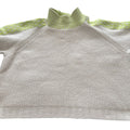 Target Cream Lime Green Turtleneck Sweater Womens Small Textured Shoulder Knit