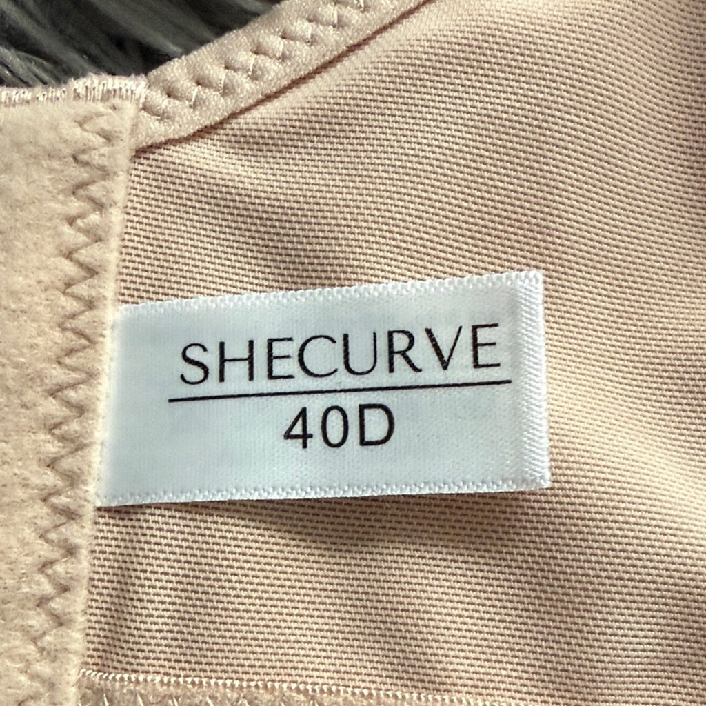 Shecurve Beige Nude Full Coverage Underwire Support Bra Womens Size‎ 40D