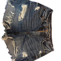 American Eagle Outfitters Ripped Dark Blue Denim Jean Shorts Womens‎